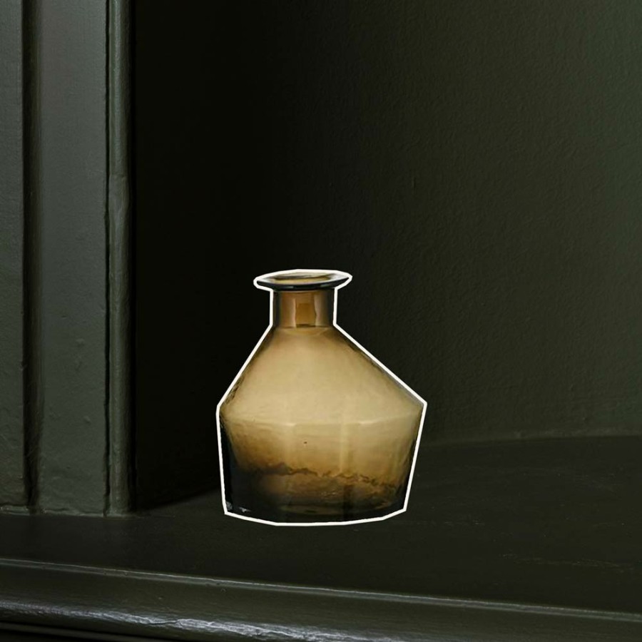 Deco & Lifestyle 1552 NKUKU Vases | Vase En Verre Zaani - Marron Cafe