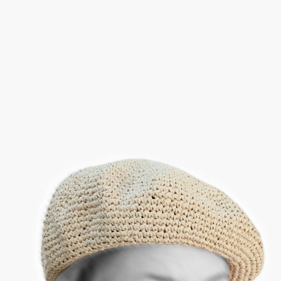 Mode Femme KARAKORAM Chapeaux & Bobs | Karakoram - Beret En Crochet - Kaki