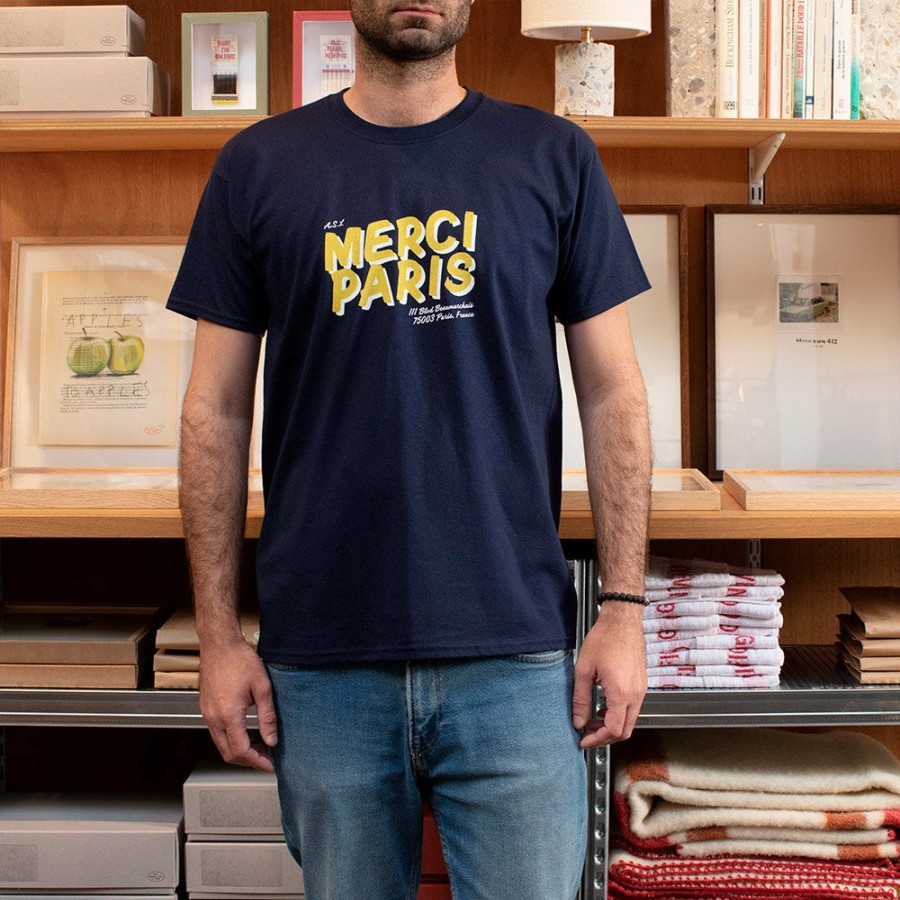 Mode Homme 1473 SCRKS T-Shirts | Merci - T-Shirt Unisexe - Marine