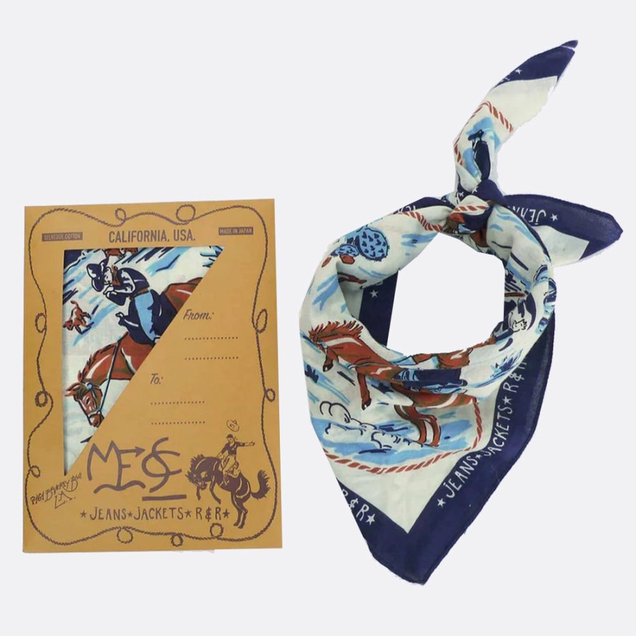 Mode Homme Mister Freedom Foulards | Mister Freedom - Bandana Ranch - Bleu