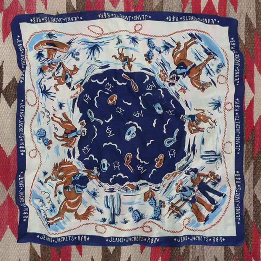 Mode Homme Mister Freedom Foulards | Mister Freedom - Bandana Ranch - Bleu