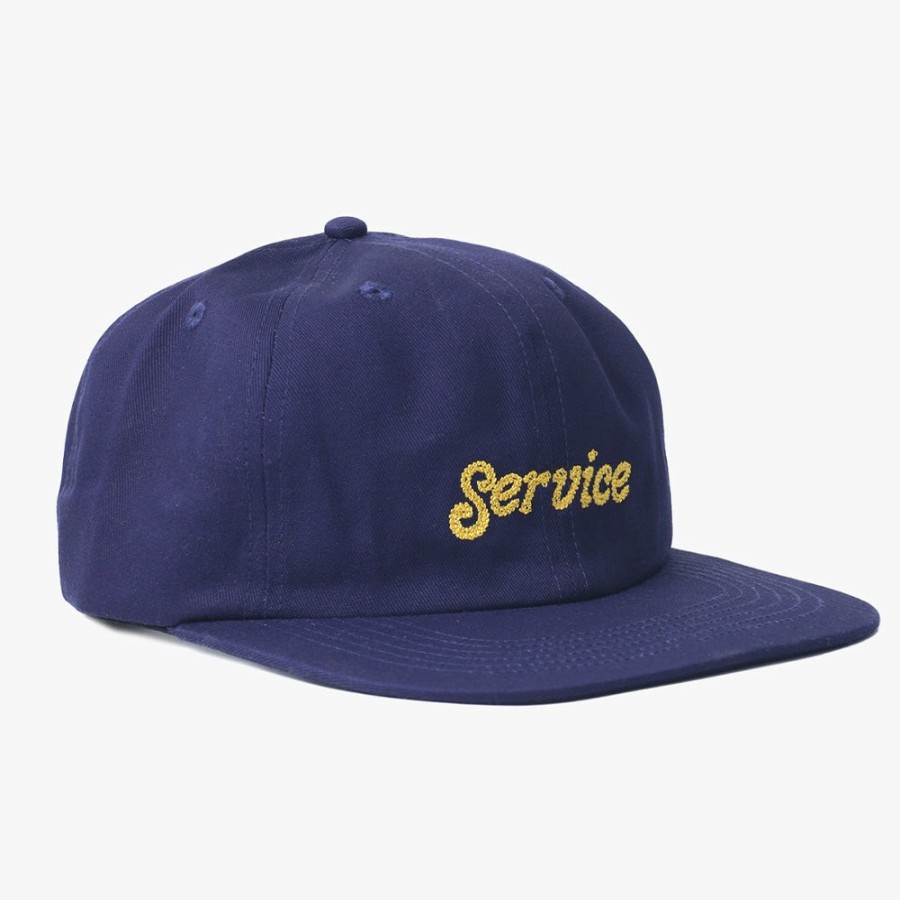 Mode Homme Service Works Casquettes | Service Works - Casquette Chain Stitch Script - Bleu Marine