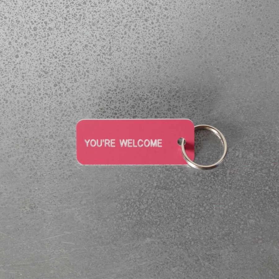 Mode Femme Various Keytags Porte Cles | Merci X Various Keytags - Porte-Cle "You'Re Welcome" - Rose