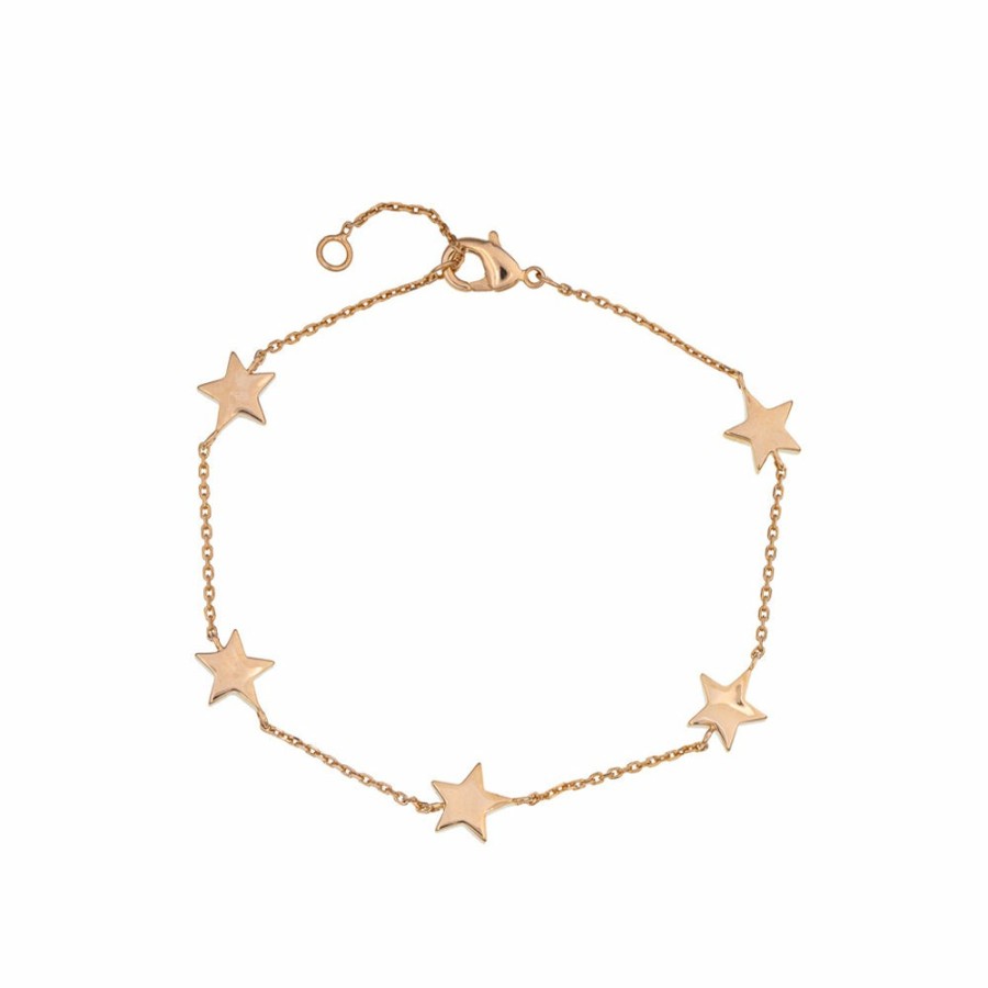 Mode Femme LUJ Luj | Luj - Bracelet Fin Etoiles Greta - Dore