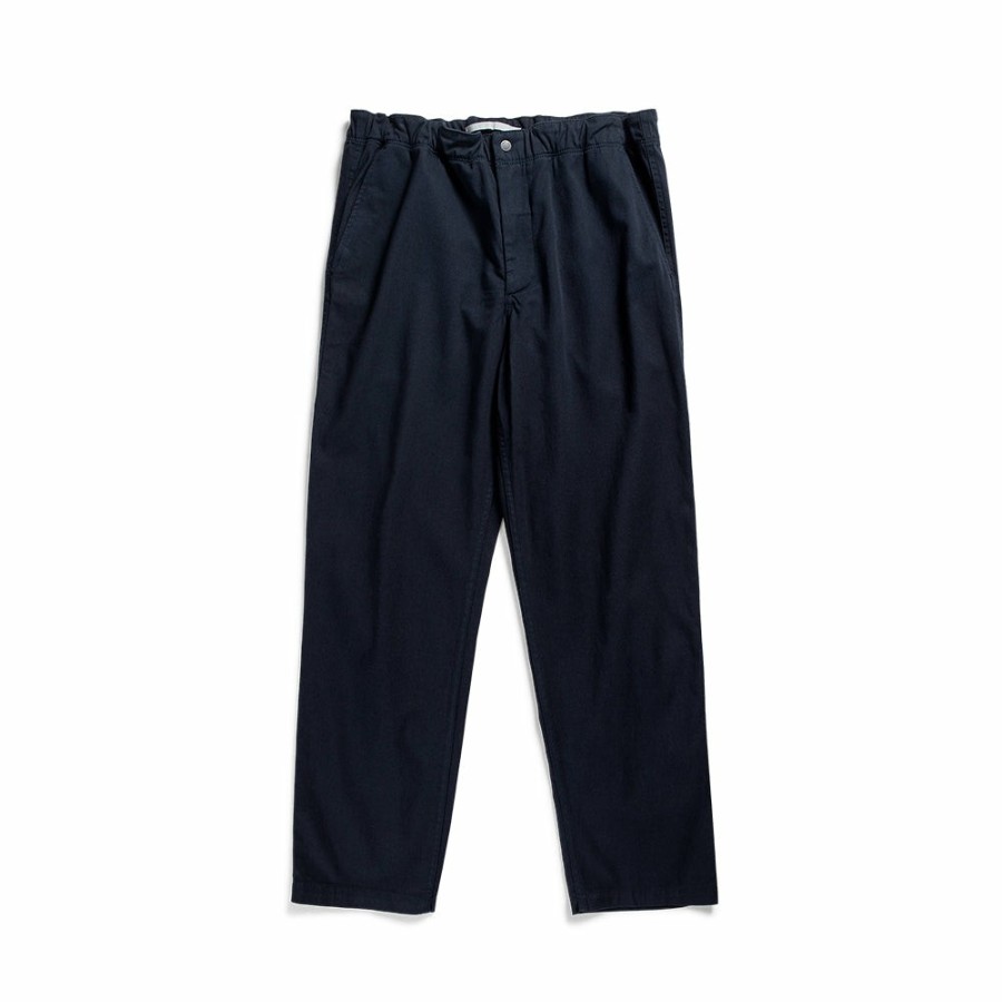 Mode Homme Norse Projects Pantalons | Norse Projects - Pantalon Ezra Stretch - Marine