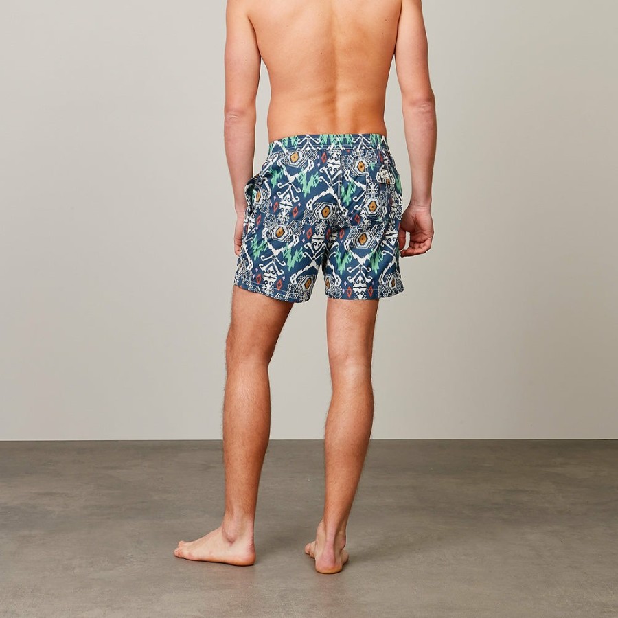 Mode Homme Hartford Maillots De Bain | Hartford - Short De Bain Imprime - Marine