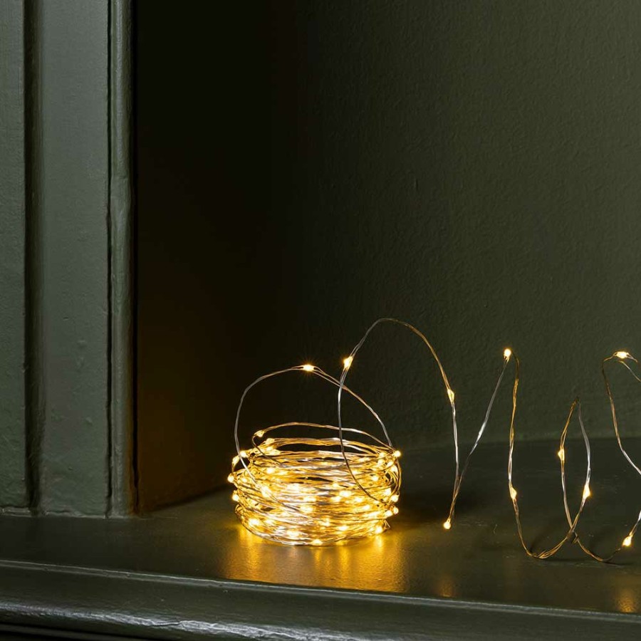 Deco & Lifestyle 099 LOTTI Guirlandes & Bobines | Guirlande Lumineuse 12 M - 120 Led - Argent