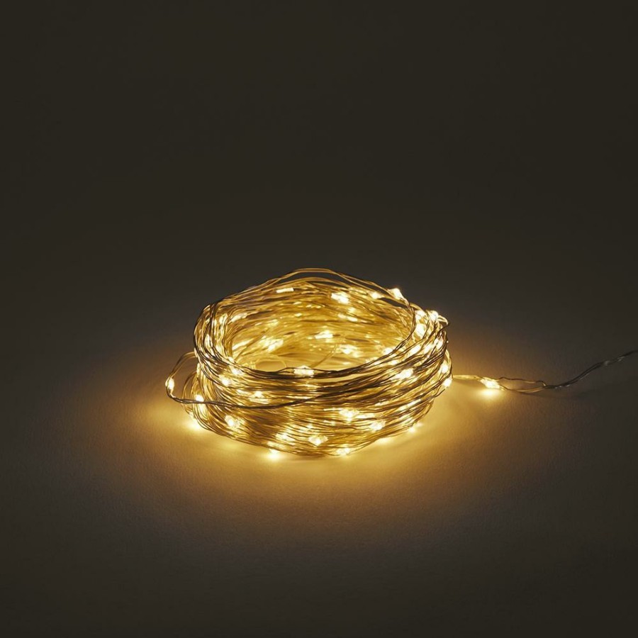 Deco & Lifestyle 099 LOTTI Guirlandes & Bobines | Guirlande Lumineuse 12 M - 120 Led - Argent