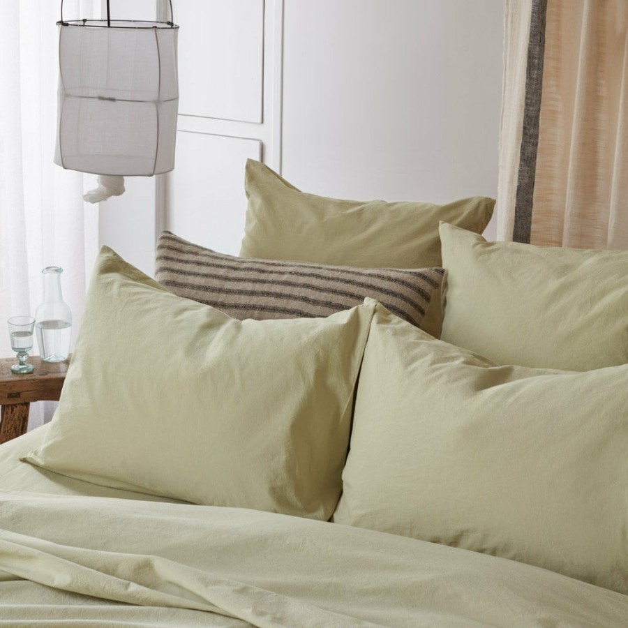 Linge De Maison 1700 COTEX Taies D'Oreiller | Taie D'Oreiller En Coton Percale - Vert Sauge