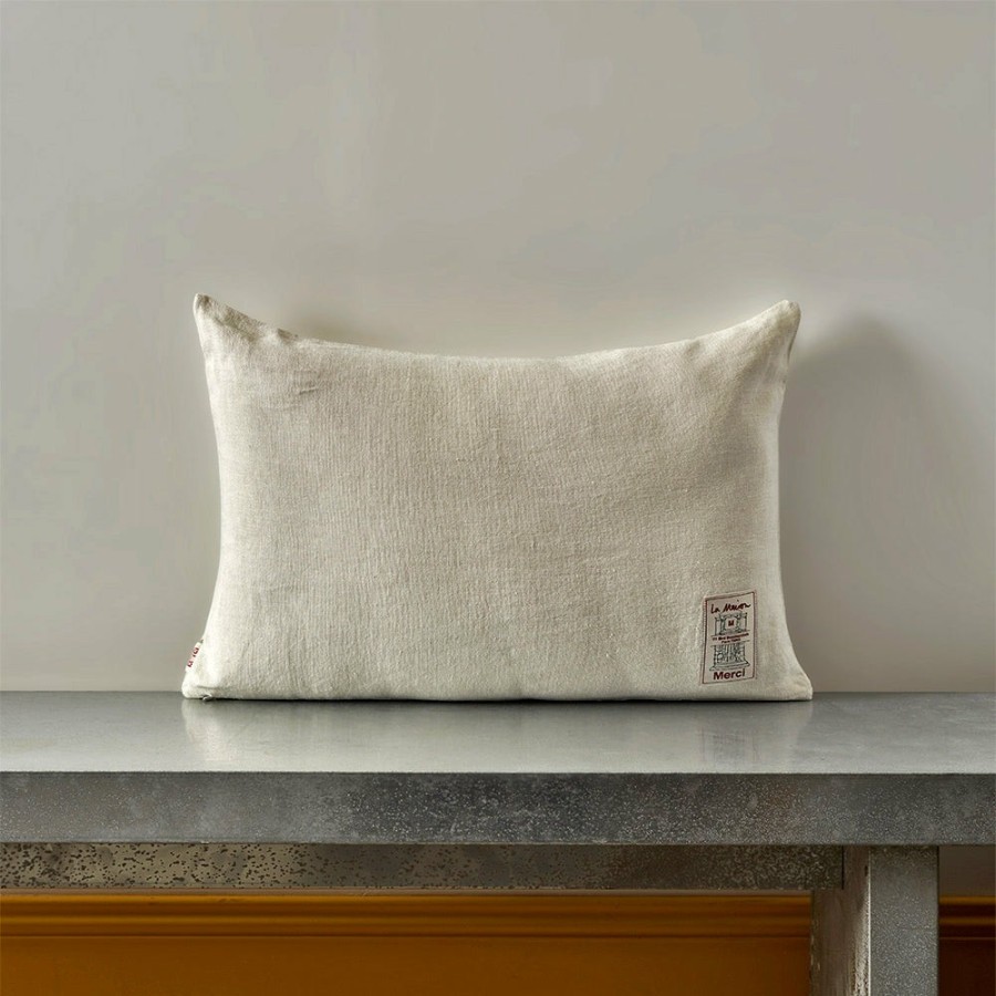 Deco & Lifestyle 200 LINTEX Coussins | Coussin Epais En Lin - Chambray Pierre