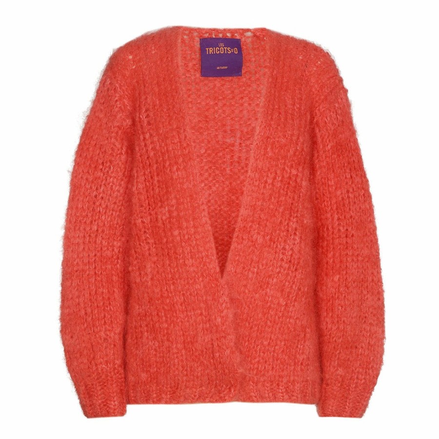 Mode Femme Les Tricots D'o Mailles | Les Tricots D'O - Cardigan Charlotte - Rose