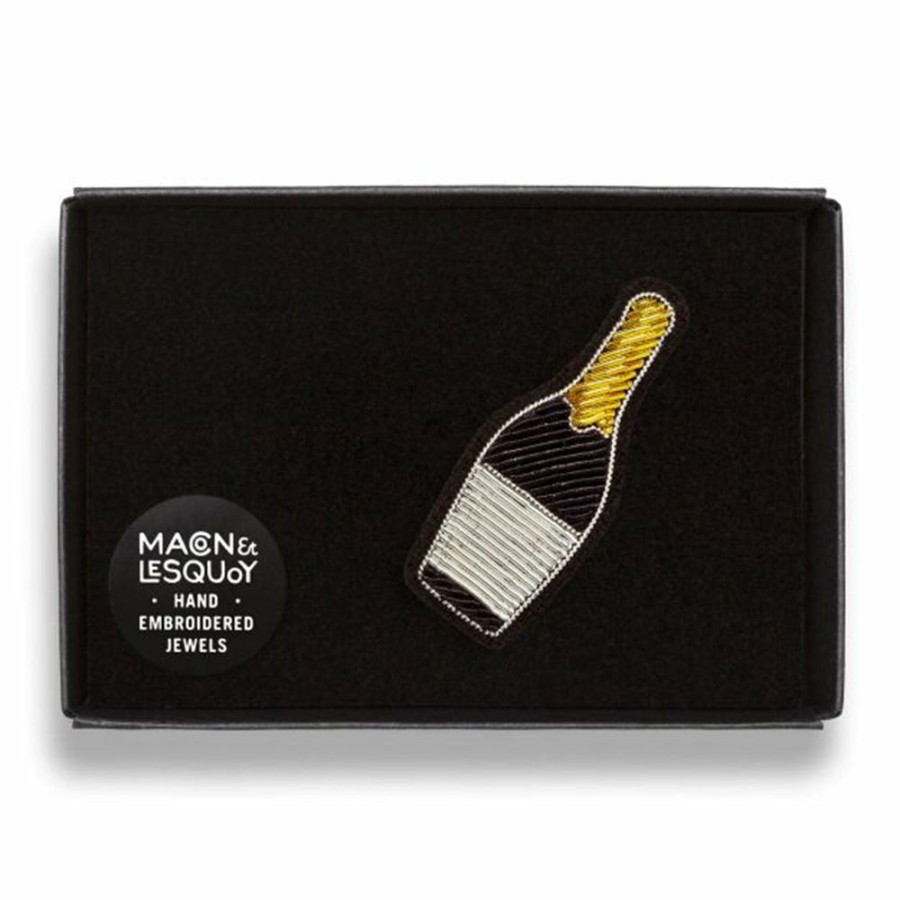 Mode Femme MACON u0026 LESQUOY Broches | Macon & Lesquoy - Broche - Bouteille De Champagne