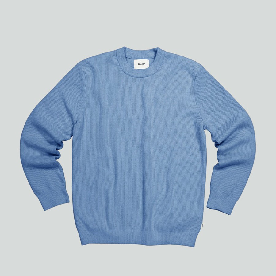 Mode Homme NN07 Mailles | Nn07 - Pull Danny - Bleu