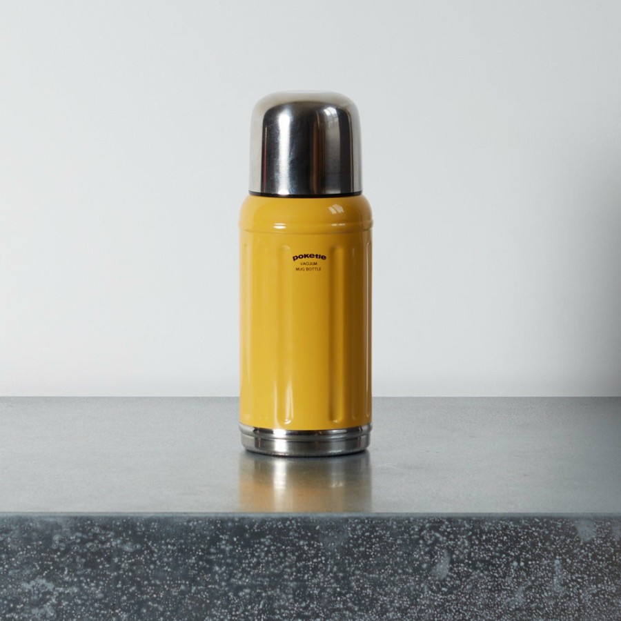 Deco & Lifestyle 738 POKETLE Gourdes | Gourde Thermos 350Ml - Jaune - Poketle