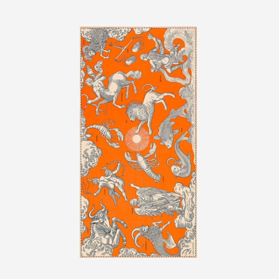 Mode Femme INOUI EDITIONS Foulards | Inoui Editions - Etole Astrologie - Orange