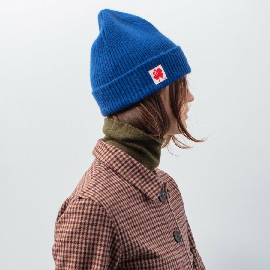 Mode Homme Merci Bonnets | Merci - Bonnet Lucky - Bleu Royal