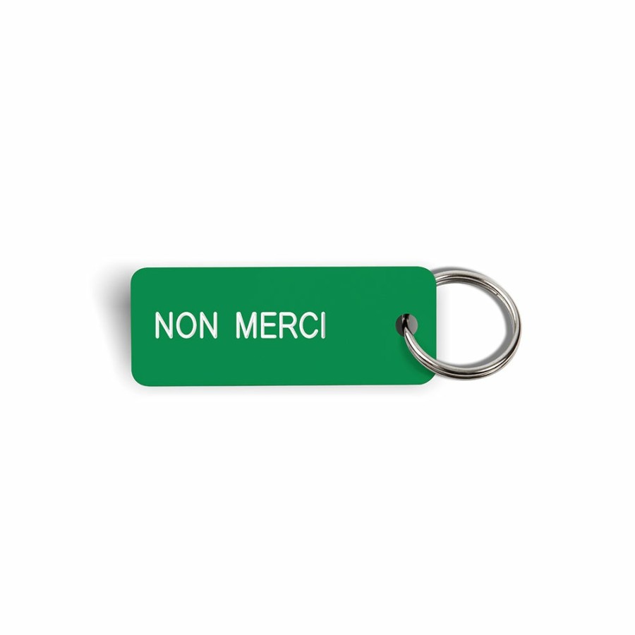 Mode Femme Various Keytags Porte Cles | Merci X Various Keytags - Porte-Cle "Non Merci" - Vert