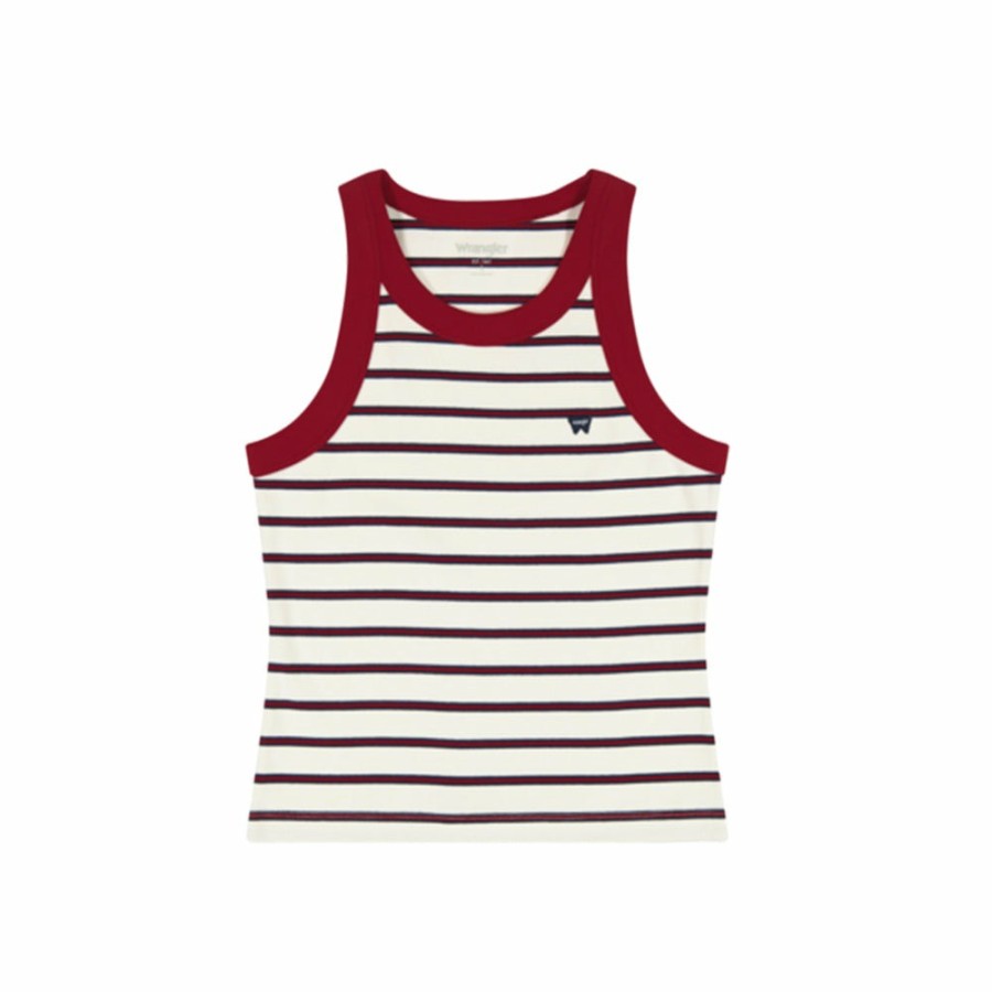 Mode Femme WRANGLER T-Shirts | Wrangler - Ringertank - Rouge