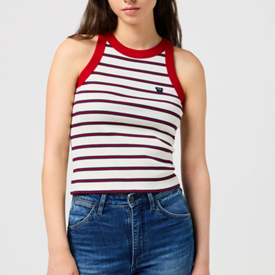 Mode Femme WRANGLER T-Shirts | Wrangler - Ringertank - Rouge