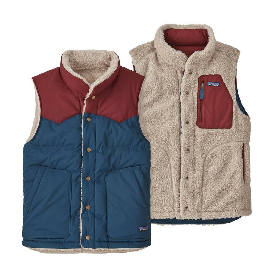 Mode Homme Patagonia Vestes | Patagonia - Veste Sans Manches Reversible - Bordeaux