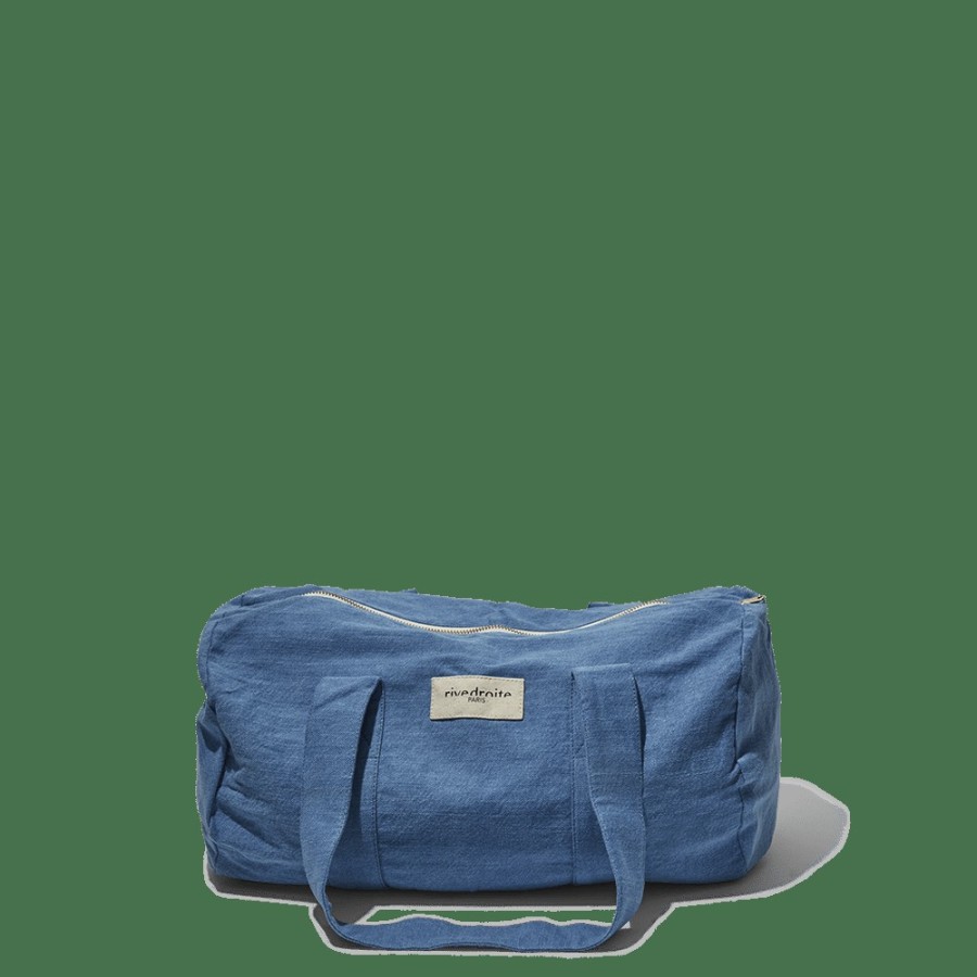 Mode Femme 2982 FOREVER KIDS Sacs Week-End | Rivedroite - Sac Polochon En Coton Recycle - Denim Clair