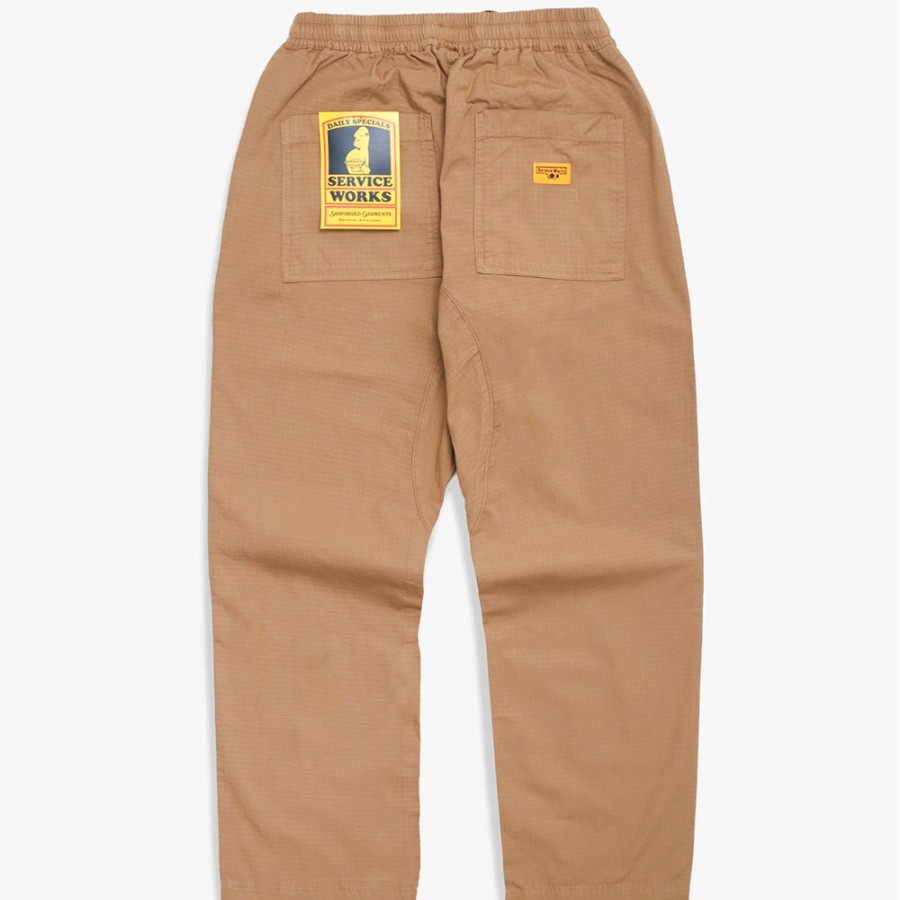 Mode Homme Service Works Pantalons | Service Works - Pantalon Chef Ripstop - Beige