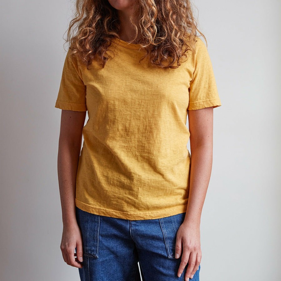 Mode Femme MERCI T-Shirts | Merci - T-Shirt Uni En Coton - Jaune