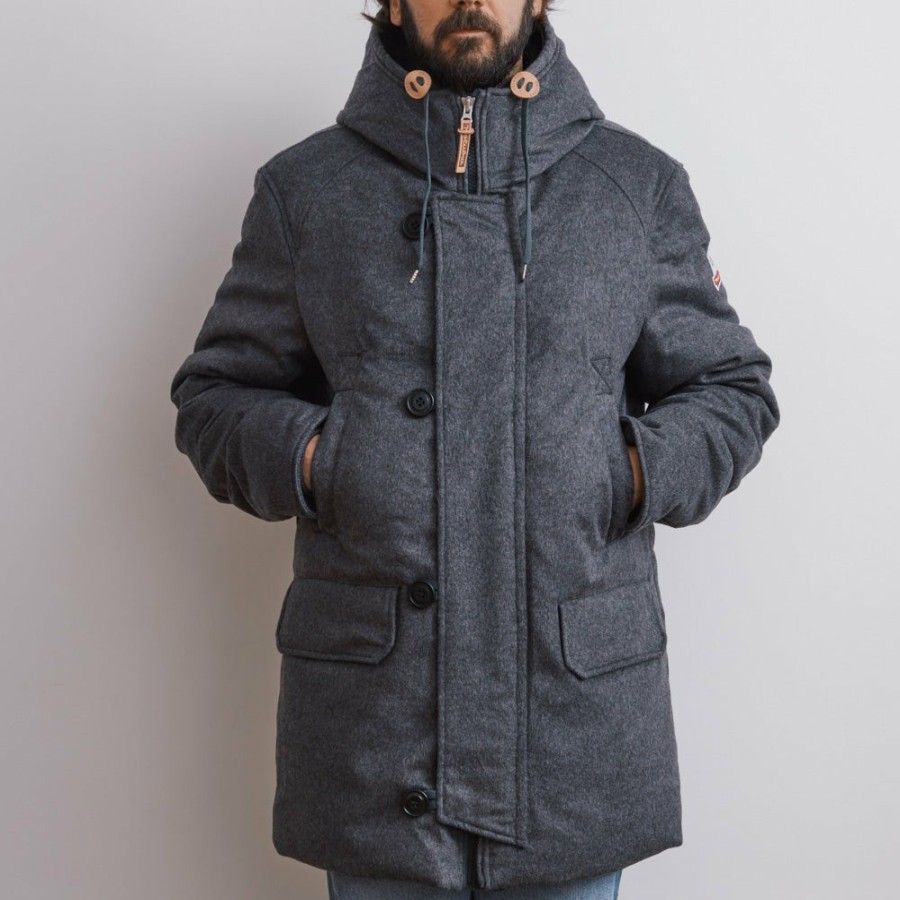 Mode Homme Holubar Manteaux | Holubar - Boulder Mix - Gris