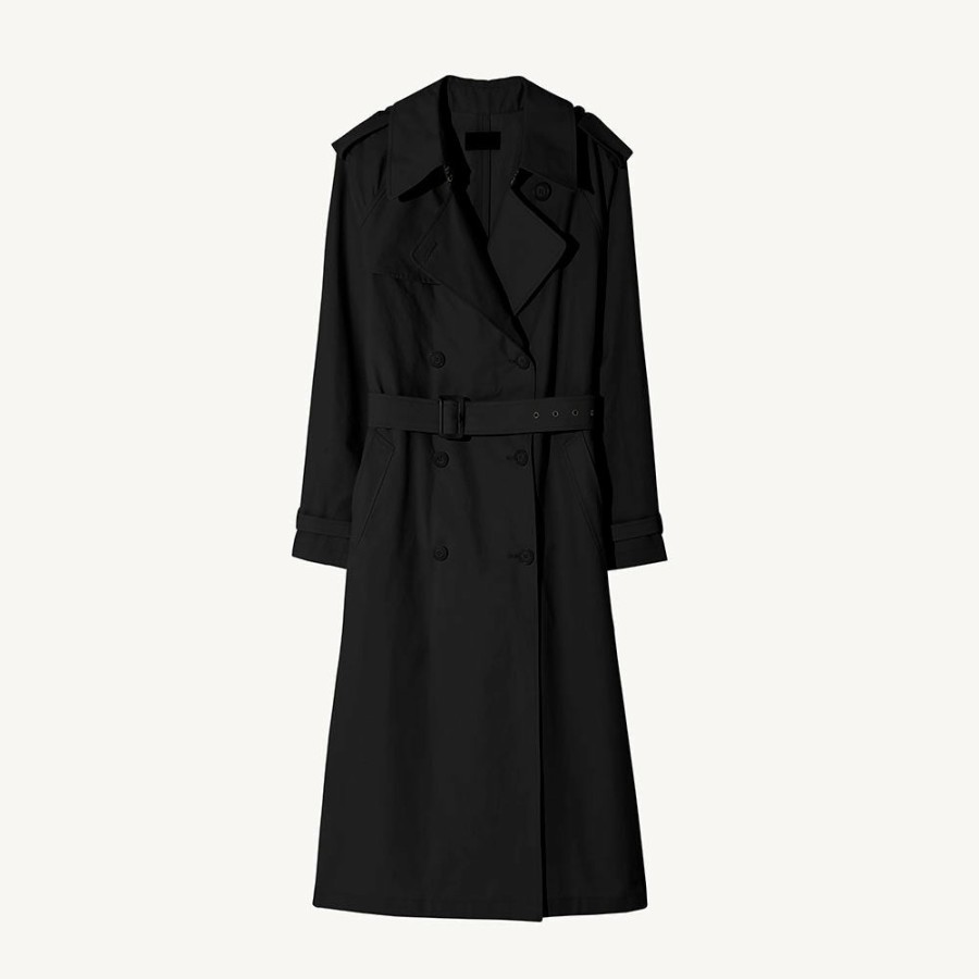 Mode Femme Nili Lotan Manteaux | Nili Lotan - Tanner Trench Coat - Noir