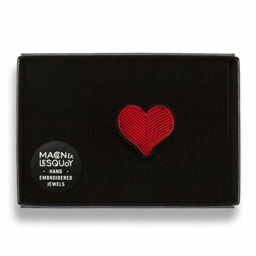 Mode Femme MACON u0026 LESQUOY Broches | Macon & Lesquoy - Broche - Coeur Rouge