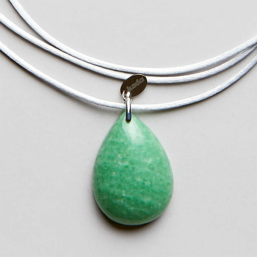 Mode Femme Luxia Luxia | Luxia - Collier Galet Jade - Vert