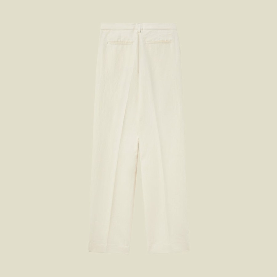 Mode Femme Pomandère Pantalons | Pomandere - Pantalon Tailleur - Ecru