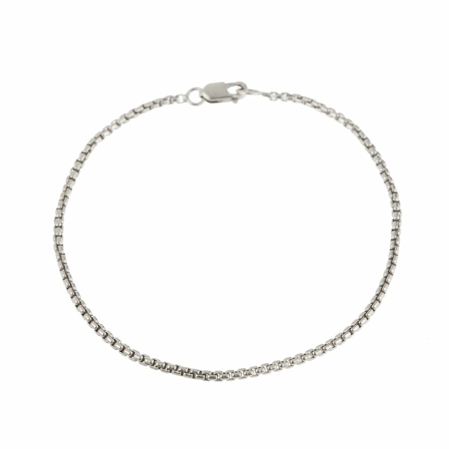 Mode Femme MARA SCALISE Bracelets | Mara Scalise - Bracelet Thin Box Chain - Silver