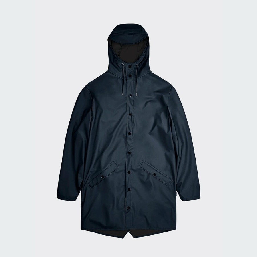 Mode Homme Rains Manteaux | Rains - Veste Longue - Marine