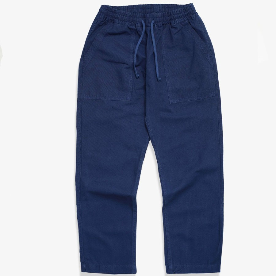 Mode Homme Service Works Pantalons | Service Works - Pantalon Chef Canvas - Bleu