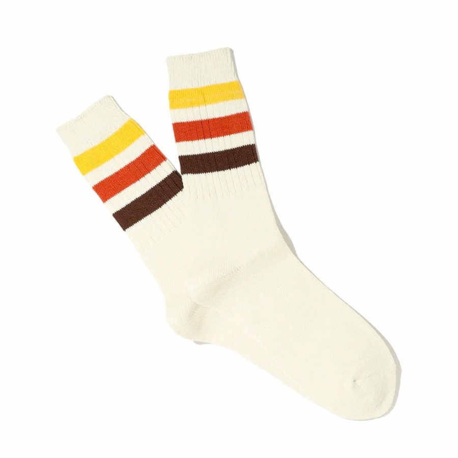 Mode Femme Anonymous ISM Chaussettes | Anonymous Ism - Chaussettes Gradation Crew - Jaune