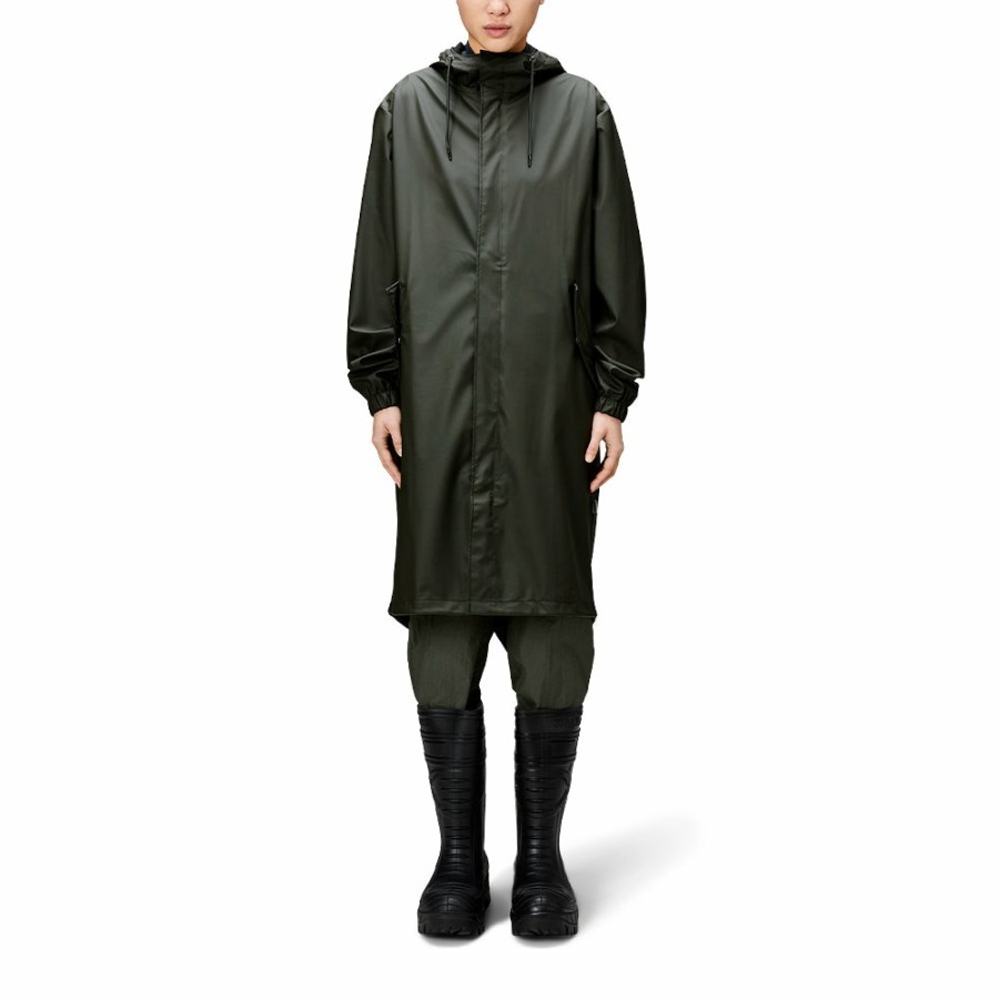 Mode Femme Rains Manteaux | Rains - Parka Fishtail - Vert