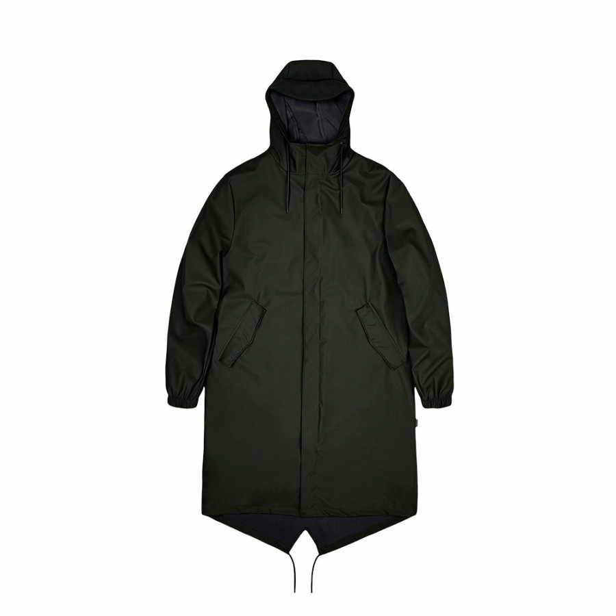 Mode Femme Rains Manteaux | Rains - Parka Fishtail - Vert