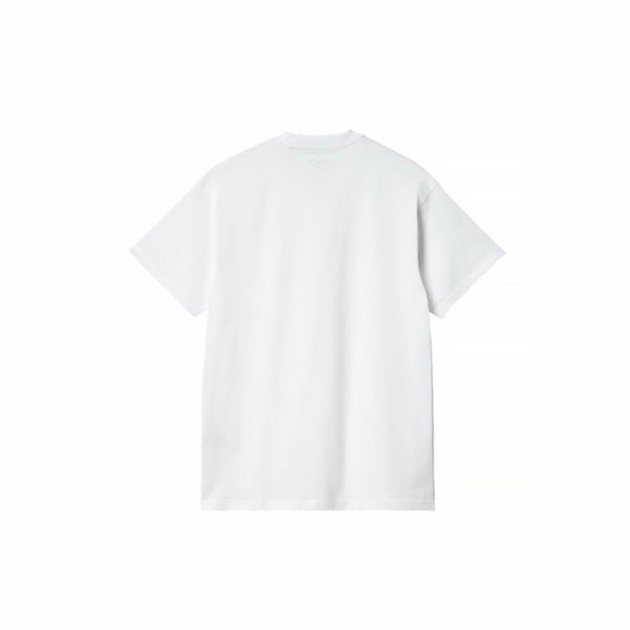 Mode Homme Carhartt WIP T-Shirts | Carhartt Wip - T-Shirt A Poche - Blanc