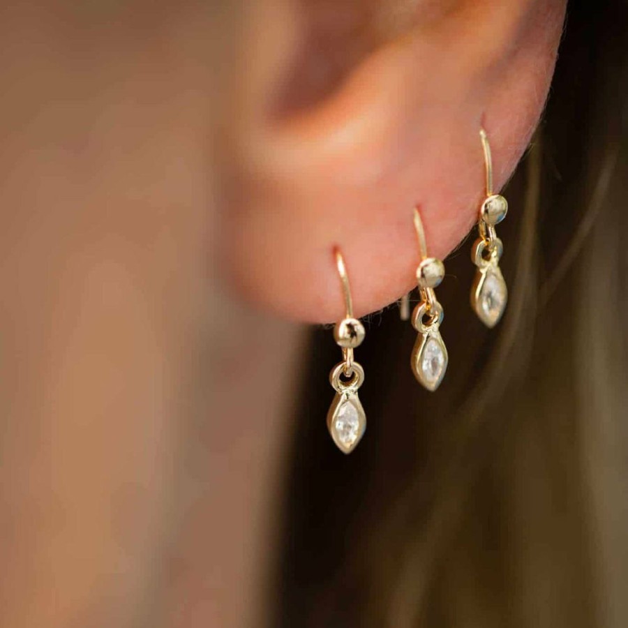 Mode Femme LUJ Luj | Luj - Boucles D'Oreille Dormeuses Marquises - Dore