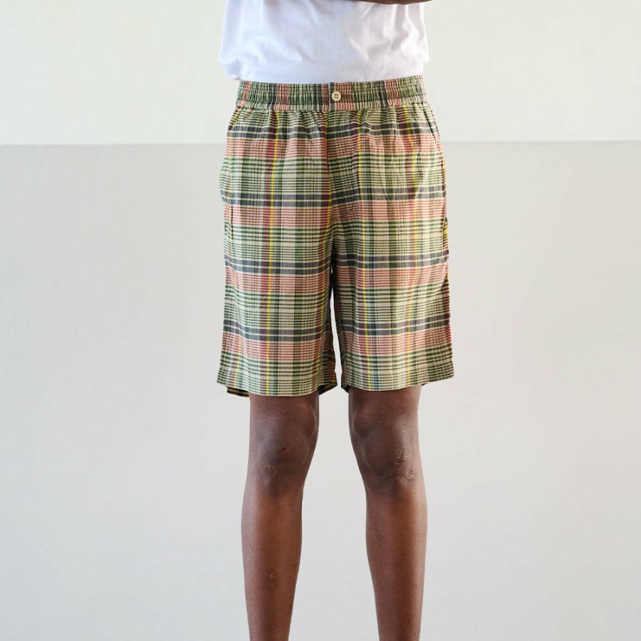 Mode Homme Original Madras Trading Co Shorts | Original Madras Trading Co - Short N165 Lax Drawstring - Jaune