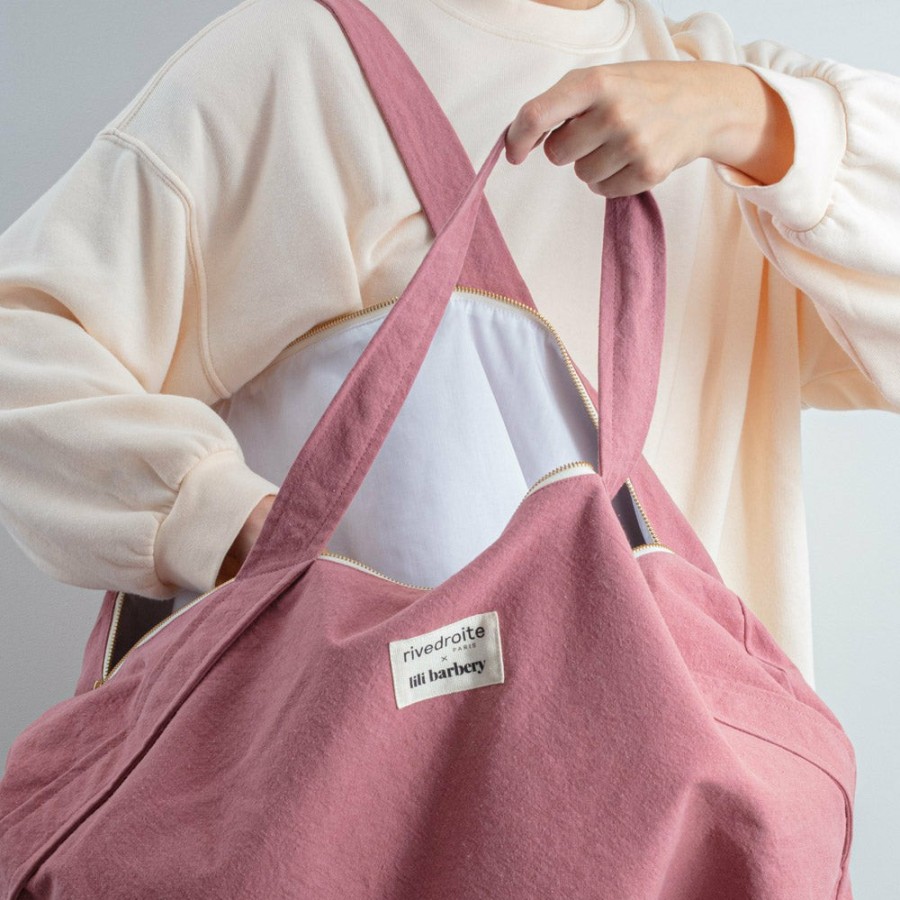 Mode Femme 2982 FOREVER KIDS Sacs Week-End | Rivedroite X Lili Barbery - Sac De Yoga - Bois De Rose