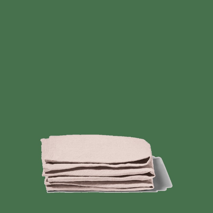 Linge De Maison 200 LINTEX Serviette De Table | Serviette De Table En Lin Lave - Beige Rose