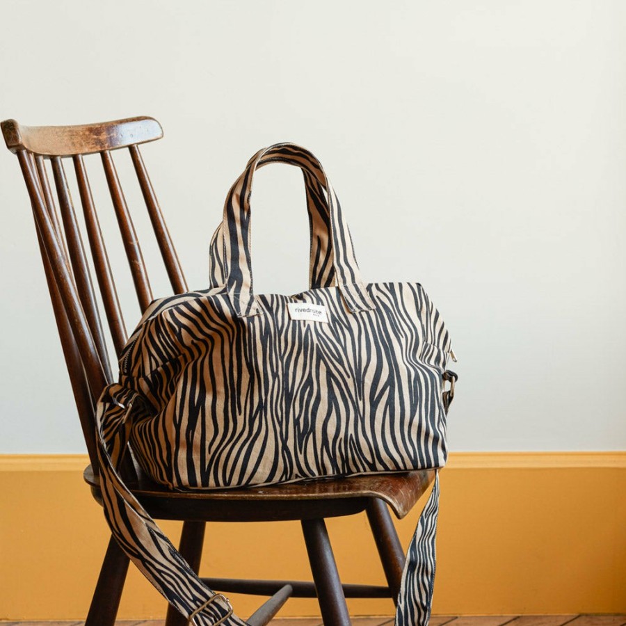 Mode Femme 2982 FOREVER KIDS Sacs Week-End | Rivedroite - Sac City Sauval En Coton Recycle - Zebre