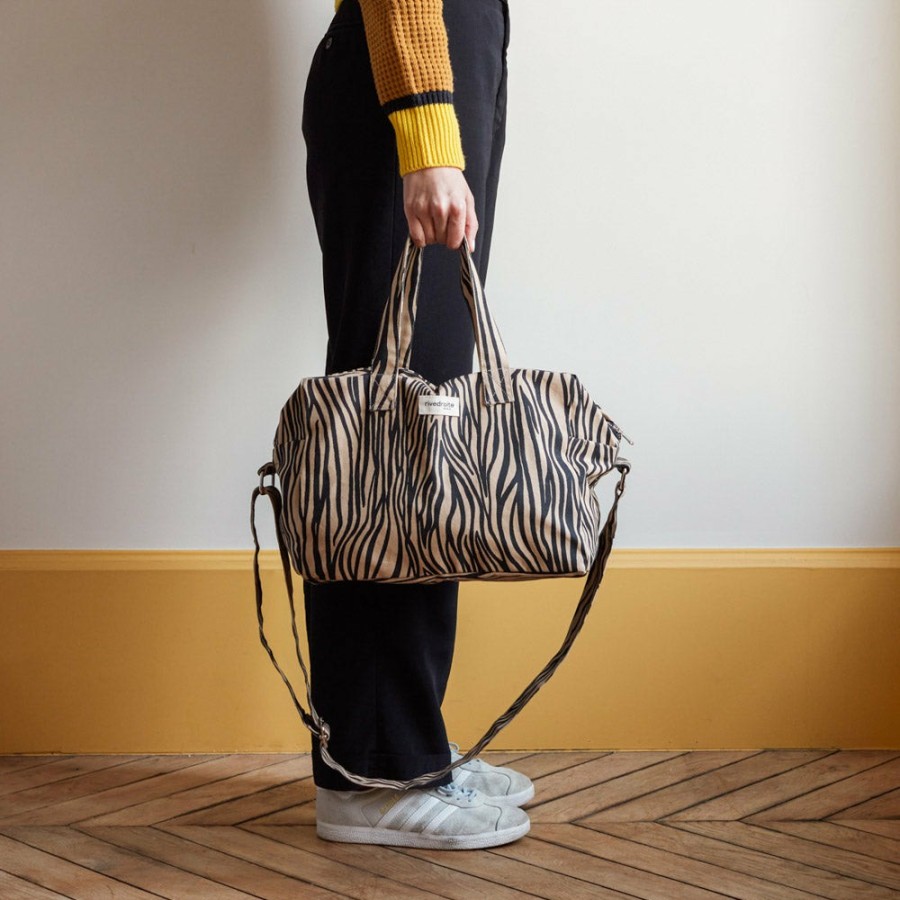 Mode Femme 2982 FOREVER KIDS Sacs Week-End | Rivedroite - Sac City Sauval En Coton Recycle - Zebre