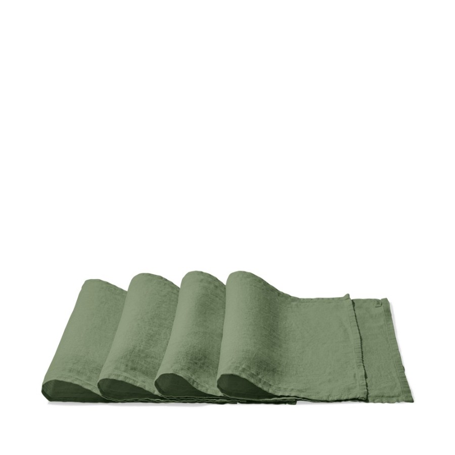 Linge De Maison 200 LINTEX Sets De Table | Set De Table En Lin Lave - Vert D'Anduze