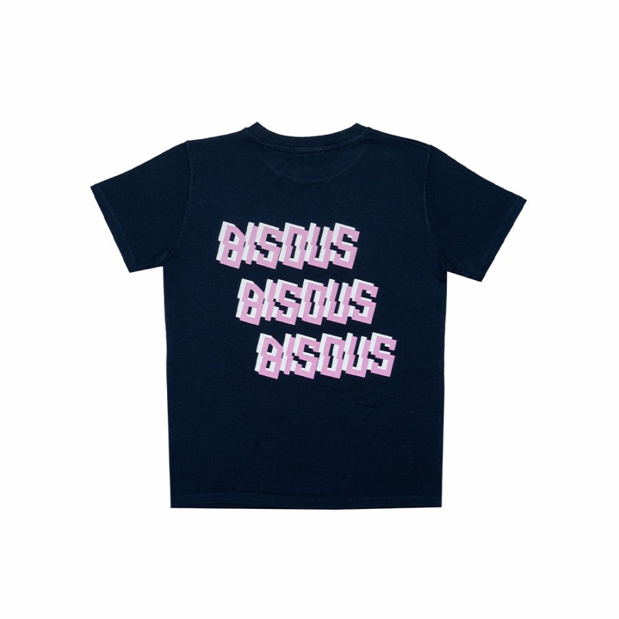 Enfant Bisous Skateboard T-Shirts | Bisous Skateboard - T-Shirt Ss Bisous X3 Kids - Marine