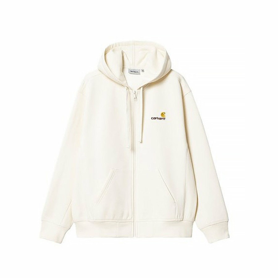 Mode Homme Carhartt WIP Sweats | Carhartt Wip - Gilet Zip A Capuche - Blanc