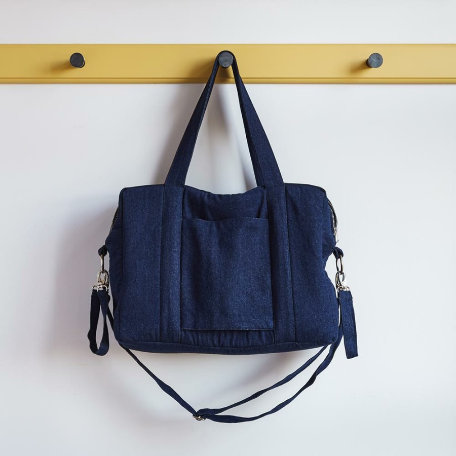 Mode Femme 2982 FOREVER KIDS Sacs Week-End | Rivedroite - L'Anti Sac A Langer Darcy - Denim Brut