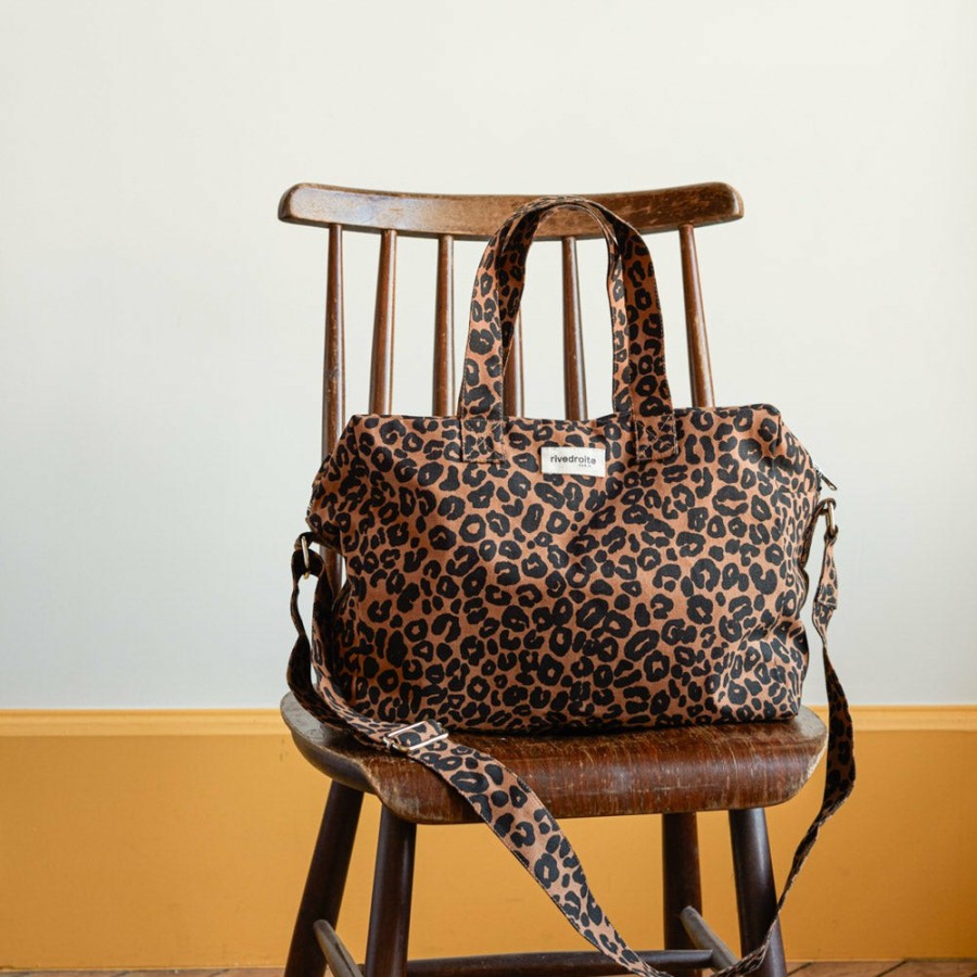 Mode Femme 2982 FOREVER KIDS Sacs Week-End | Rivedroite - Sac City Sauval En Coton Recycle - Leopard